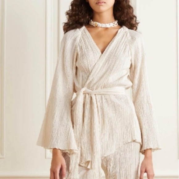 NWT Savannah Morrow The Label The India Belted Organic Cotton Kimono Size M - Picture 1 of 9